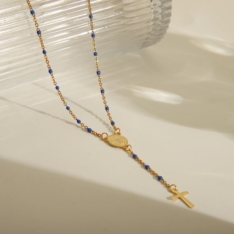 3 Pieces Elegant Ethnic Style Portrait Stainless Steel 203L 18K Gold Plated Enamel Necklace