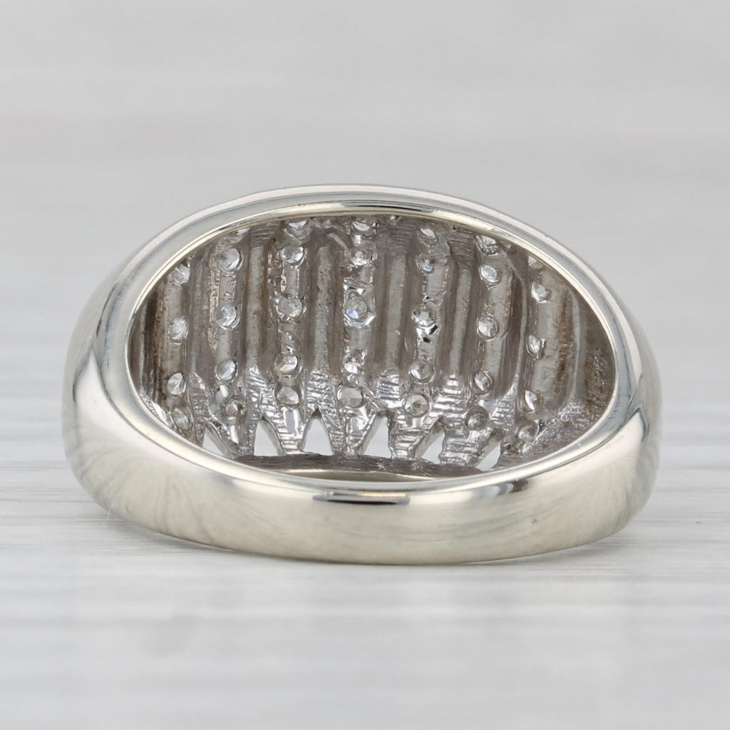 0.38ctw Diamond Rows Ring 10k White Gold Size 7.25