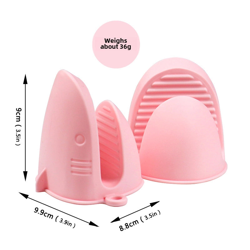 New High Temperature Resistant Shark Silicone Anti-scald Clip Oven Microwave Oven Heat Insulation Clip Bowl Clip Universal Clip Plate Artifact