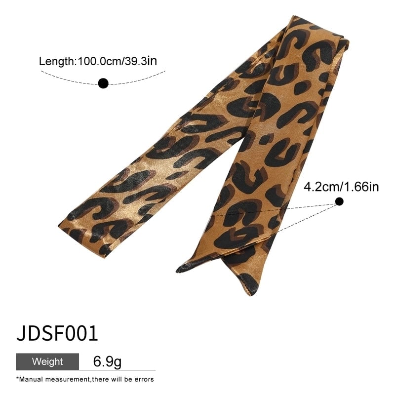 Unisex Minimalist Classic Style Leopard 304 Stainless Steel Silk Scarf