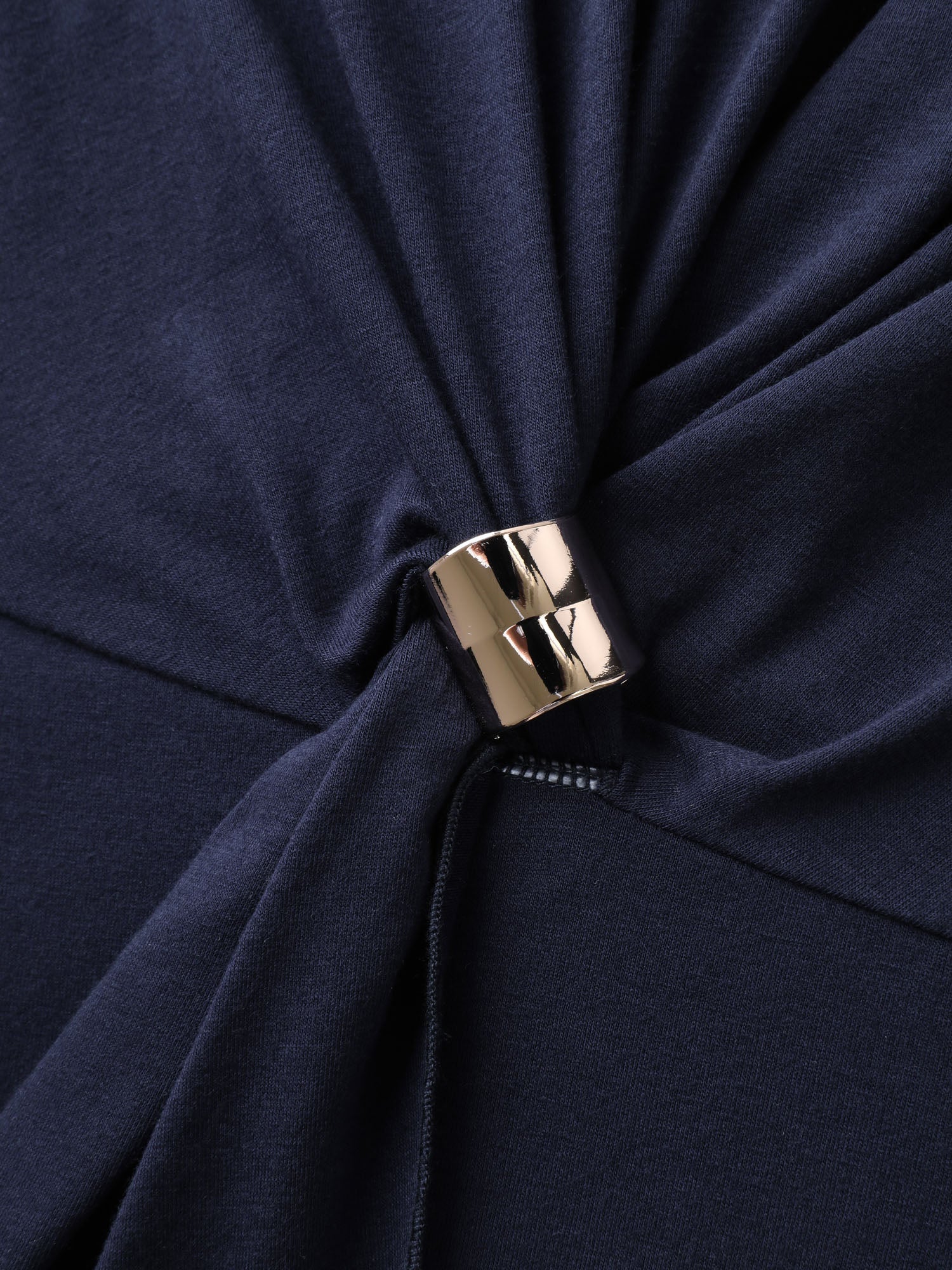 Metal Detail Knotted Plain Top