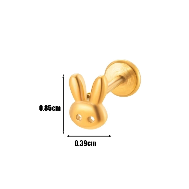 1 Piece Ear Cartilage Rings & Studs Minimalist Geometric Round 316L Stainless Steel  Plating 18K Gold Plated Ear Cartilage Rings & Studs