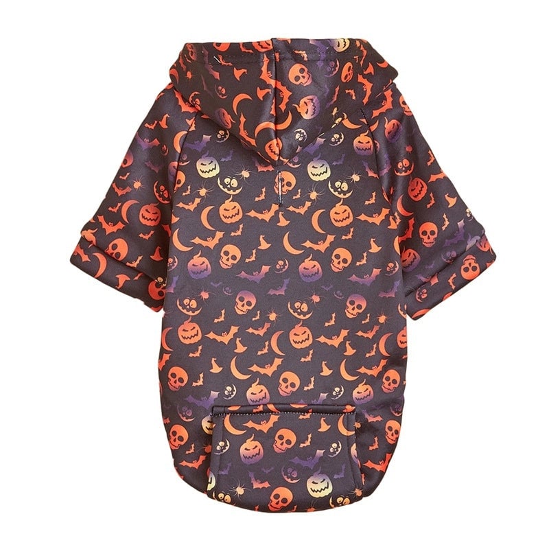 Funny Polyester Halloween Pumpkin Moon Spider Web Pet Clothing