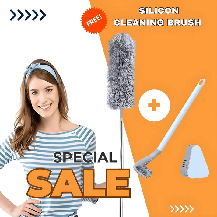 EXTENDABLE FAN CLEANING DUSTER + Toilet Brush (FREE)