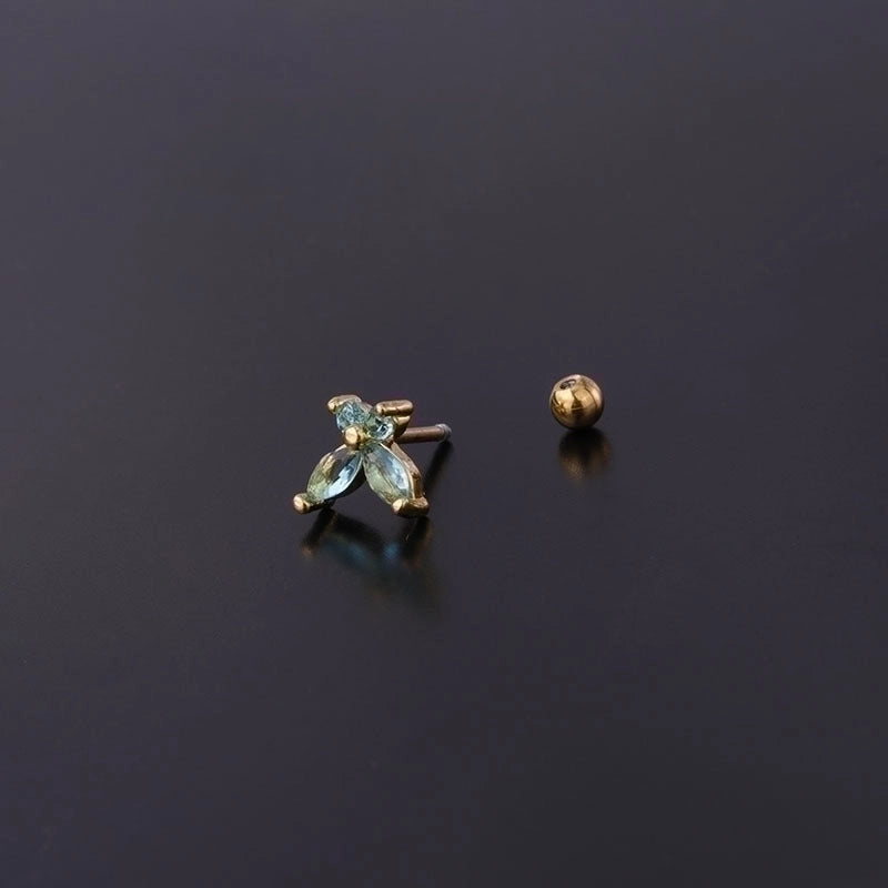 Ear Cartilage Rings & Studs Pastoral Insect Copper Plating Artificial Gemstones