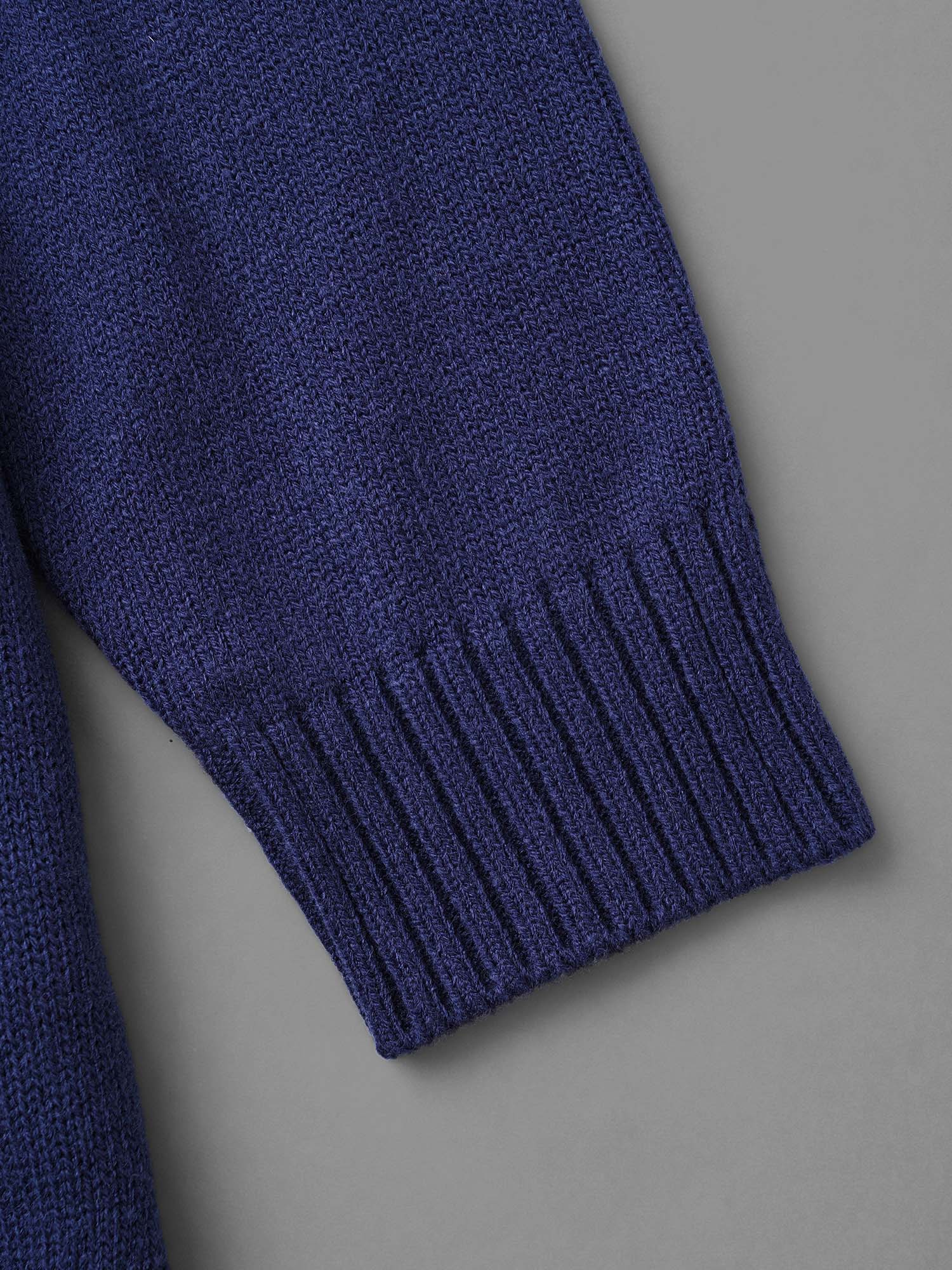 Striped Jacquard Patched Pocket Pullover