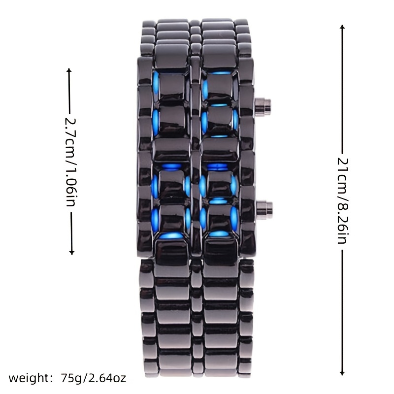Stylish Red & Blue LED Lava Digital Wristwatch - Perfect Gift for Men & Women!