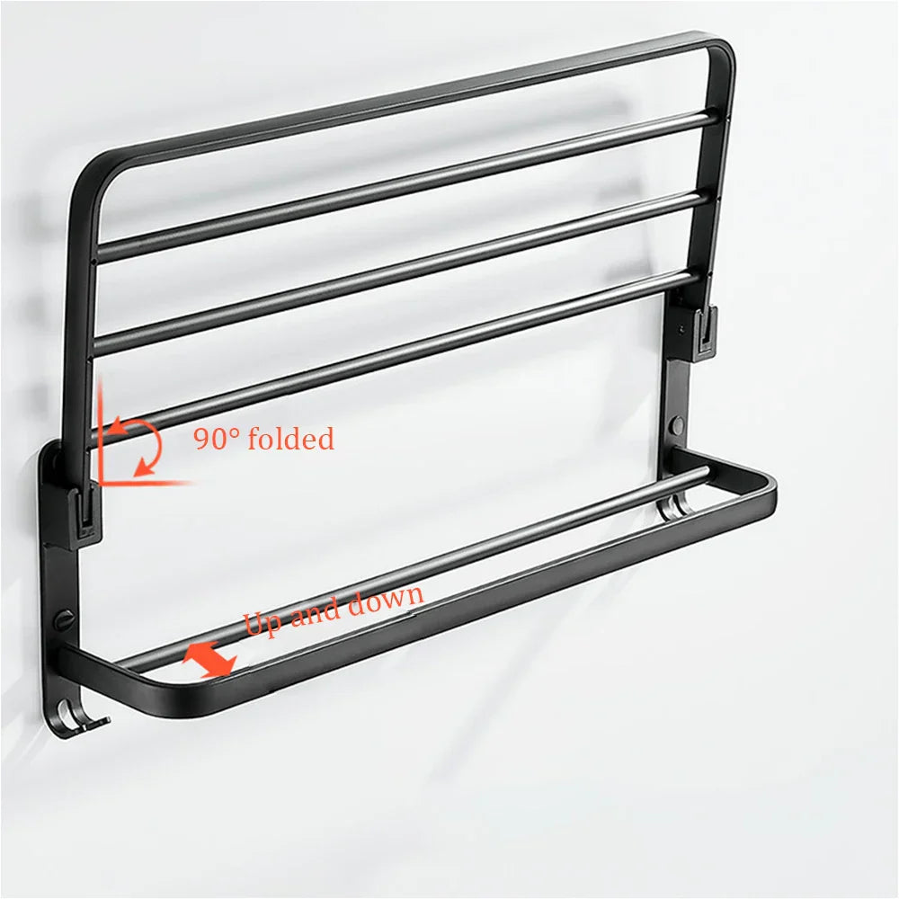 PREMIUM WALL MOUNTED TOWEL STORAGE RACK