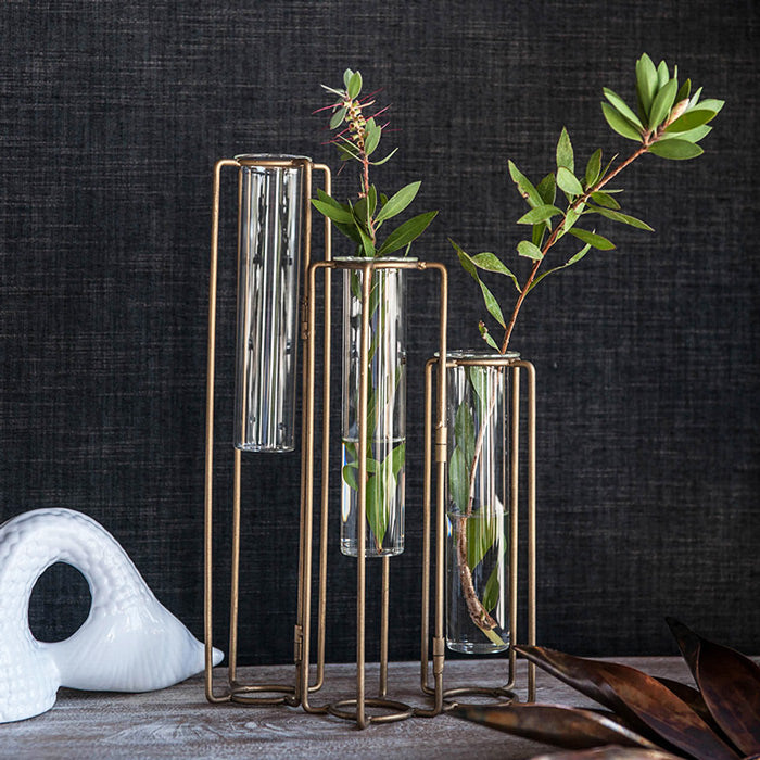 Orca Three Connected Test Tube Vases Large