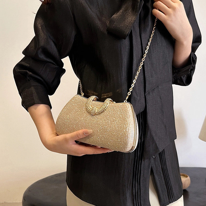 Silver Gold Pink PVC Solid Color Square Evening Bags