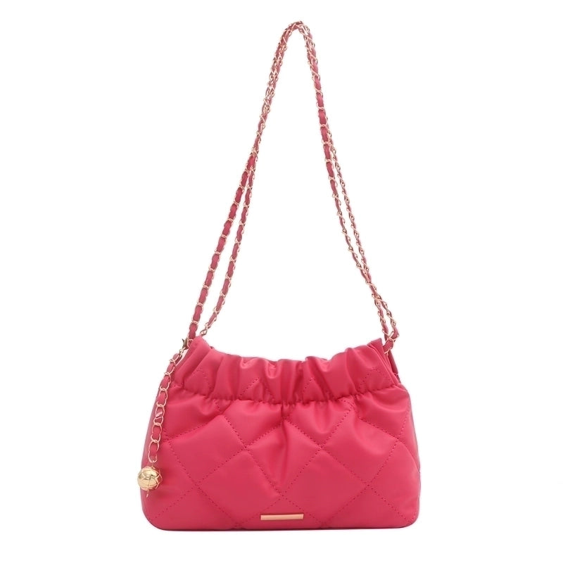Women's Pu Leather Solid Color Vintage Style Classic Style Magnetic Buckle Shoulder Bag