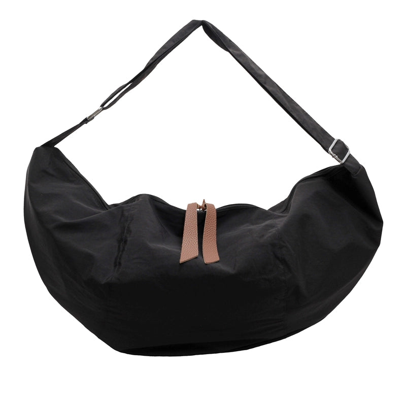 Women's Cloth Solid Color Streetwear Dumpling Shape Zipper Shoulder Bag Crossbody Bag Underarm Bag