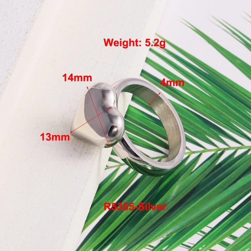 Vintage Style Classic Style Geometric Heart Shape Butterfly Titanium Steel Plating Rings