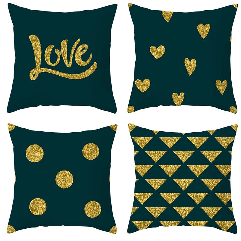 Minimalist Letter Polyester Pillow Cases Couch & Sofa Decor
