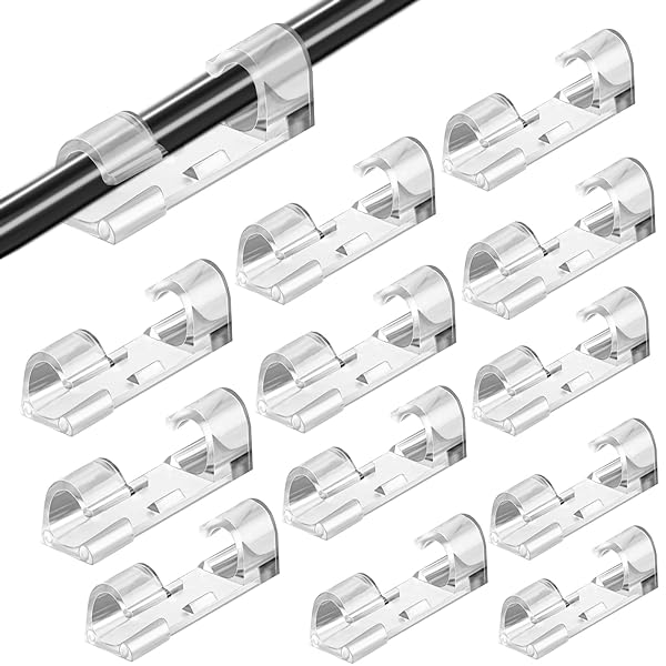 Self Adhesive Transparent Cable Clips Wire Holder Sticky Heavy Duty Cable Clips