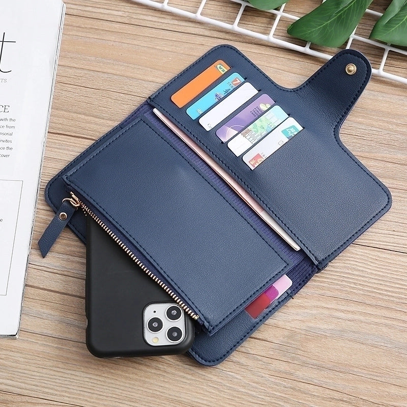Women's Wallet Tri-fold Clutch Bag Multi-function Card Bag Coin Bag Mobile Phone Bag