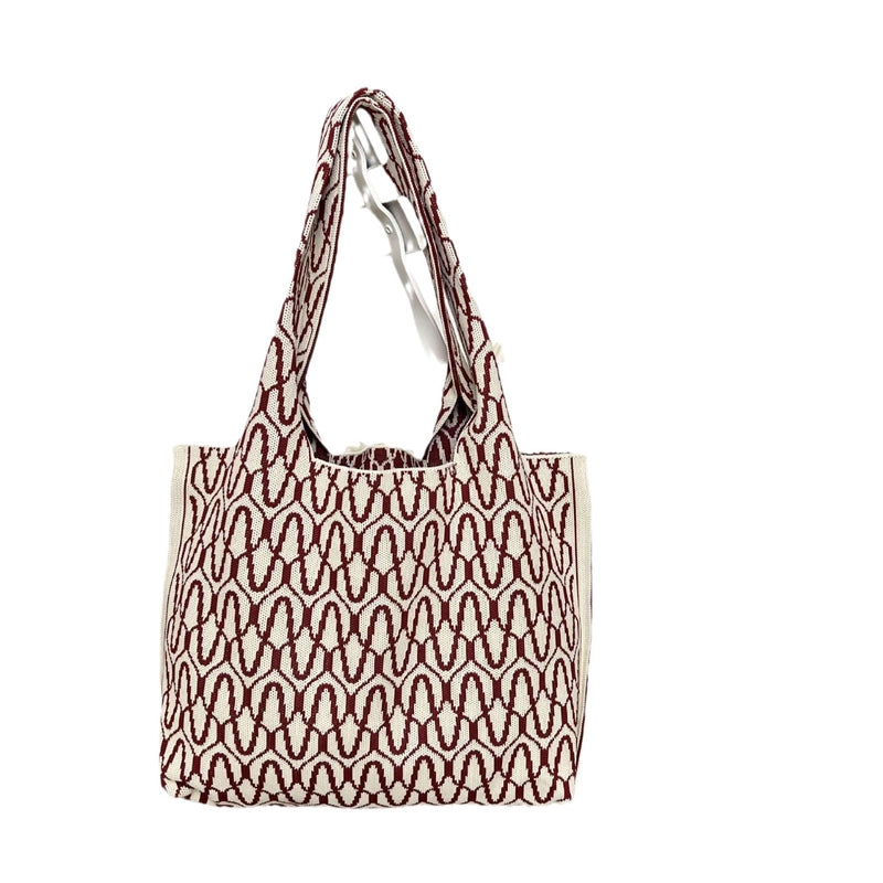 Women's Large Polyester Color Block Waves Streetwear Square Open Shoulder Bag
