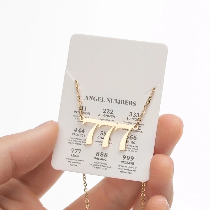 Fashion Number 201 Stainless Steel 18K Gold Plated Plating Stainless Steel Necklaces