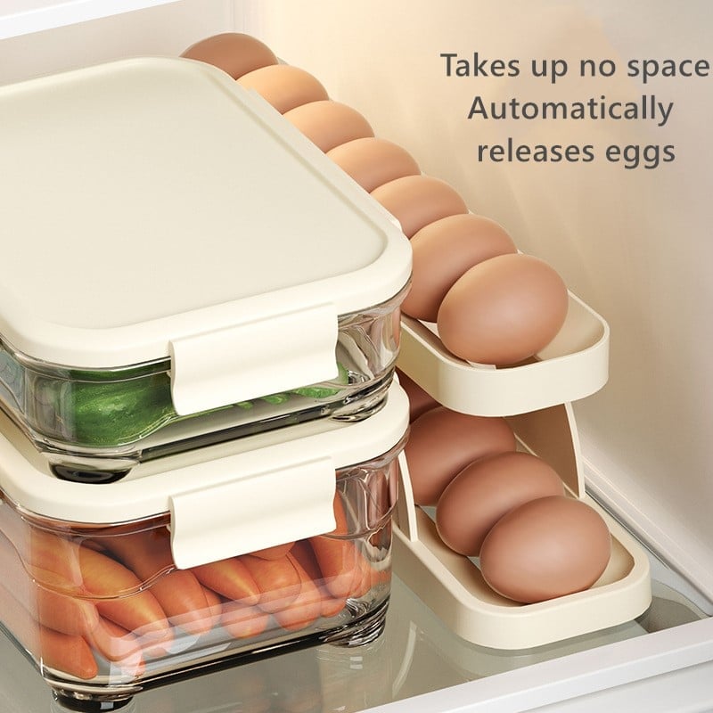 DJIWJDCDA 2023 New Automatic Roll-Down Double-layer Egg Dispenser