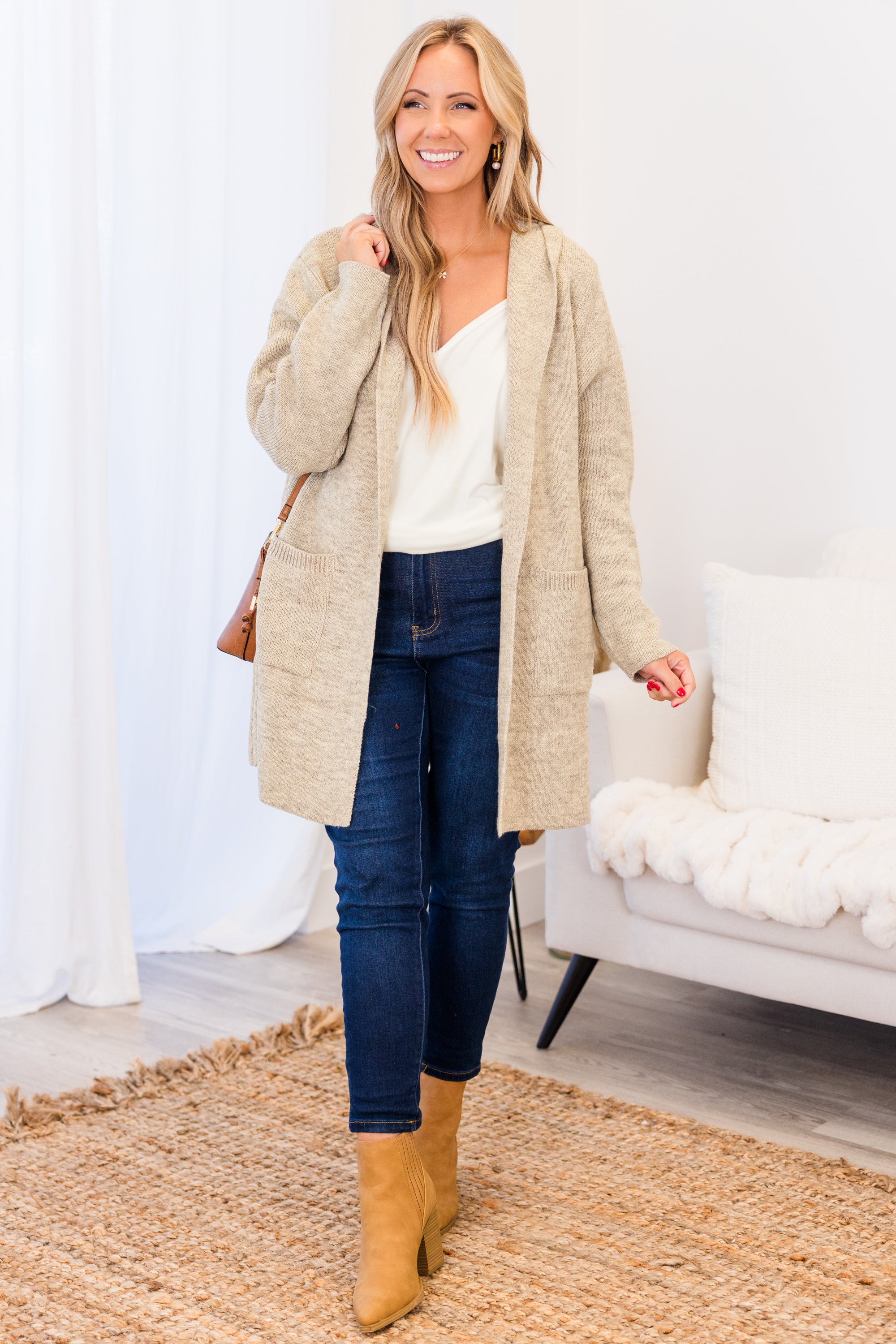 Fall Beyond Cardigan. Heather Mocha