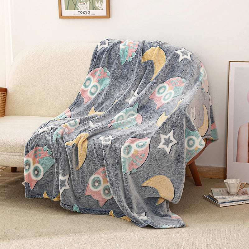 Cute Dinosaur Star  Fabric Blanket Bedding