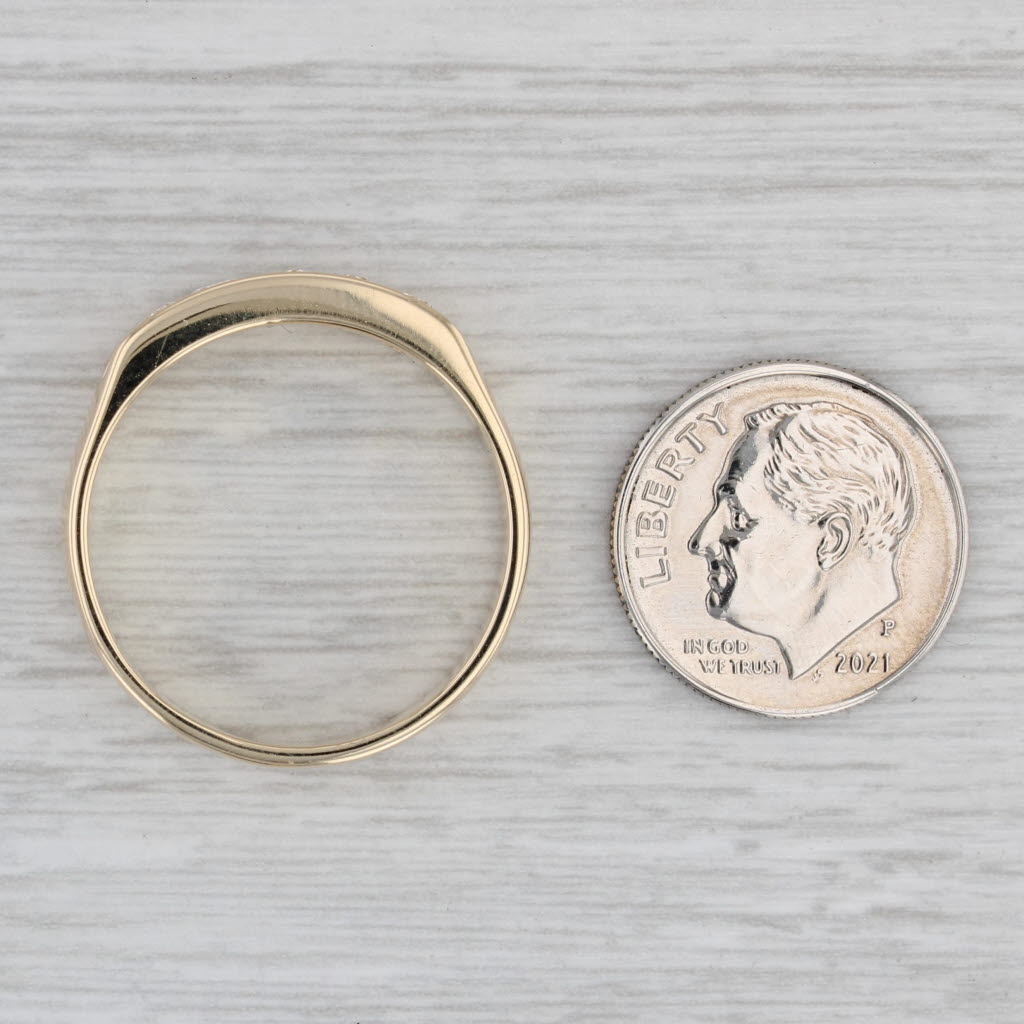 0.50ctw Diamond Men's Wedding Band 14k Yellow Gold Size 11 Ring
