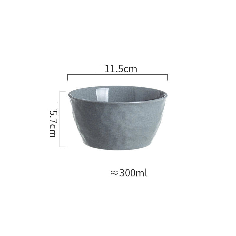 Ceramic Bowl Dish Tableware Household Plate Fish Plate Dish Soup Bowl Rice Bowl Simple Light Luxury Noodle Bowl