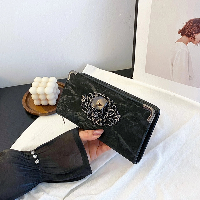 Women's Pu Leather Color Block Retro Classic Style Square Zipper Small Wallets
