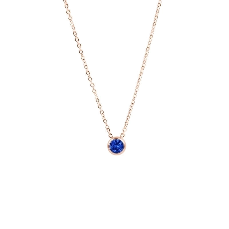 1 Piece Lady Round Stainless Steel Titanium Steel 18k Gold Plated Zircon Pendant Necklace