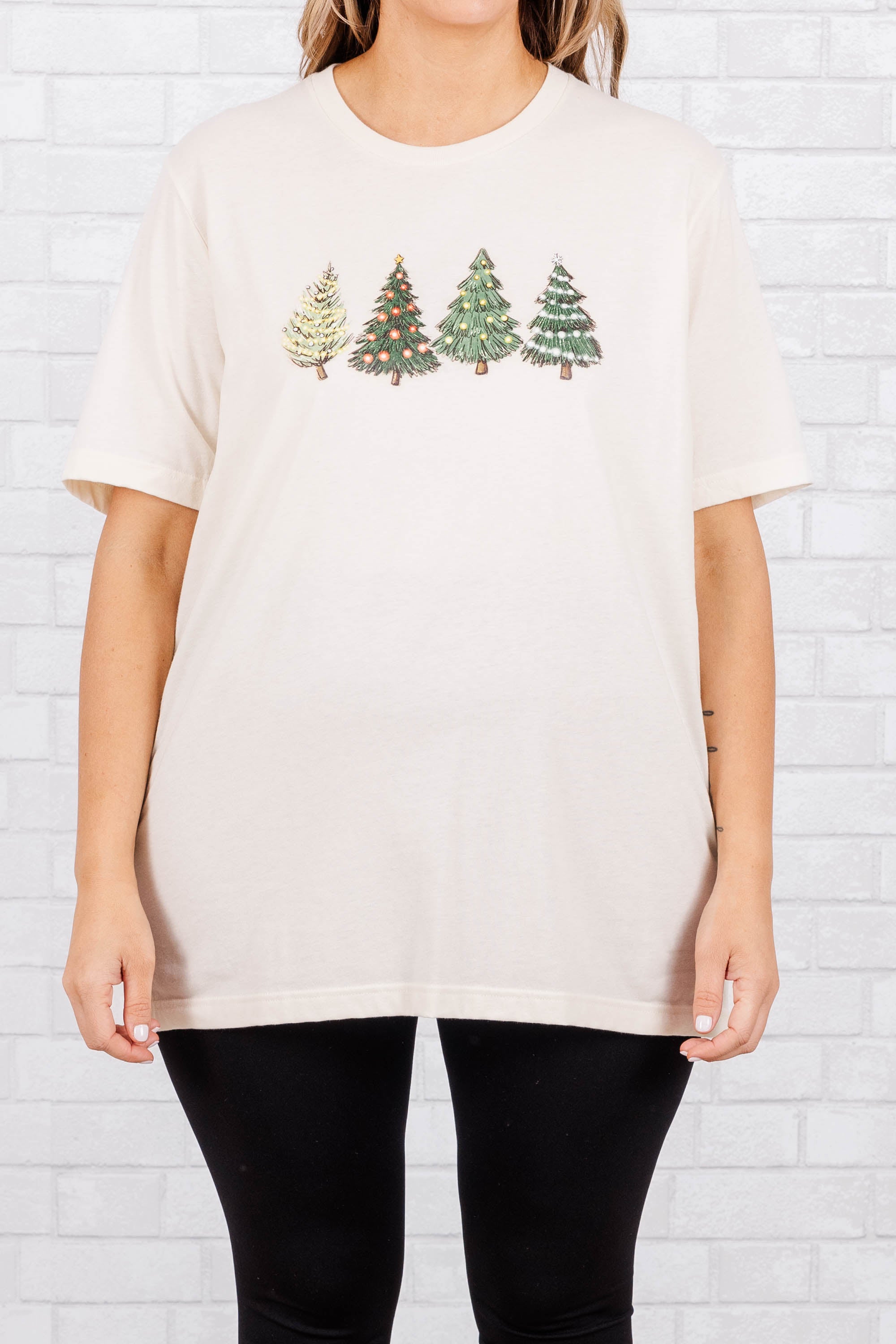 Christmas Spirit Tee. Heather Natural