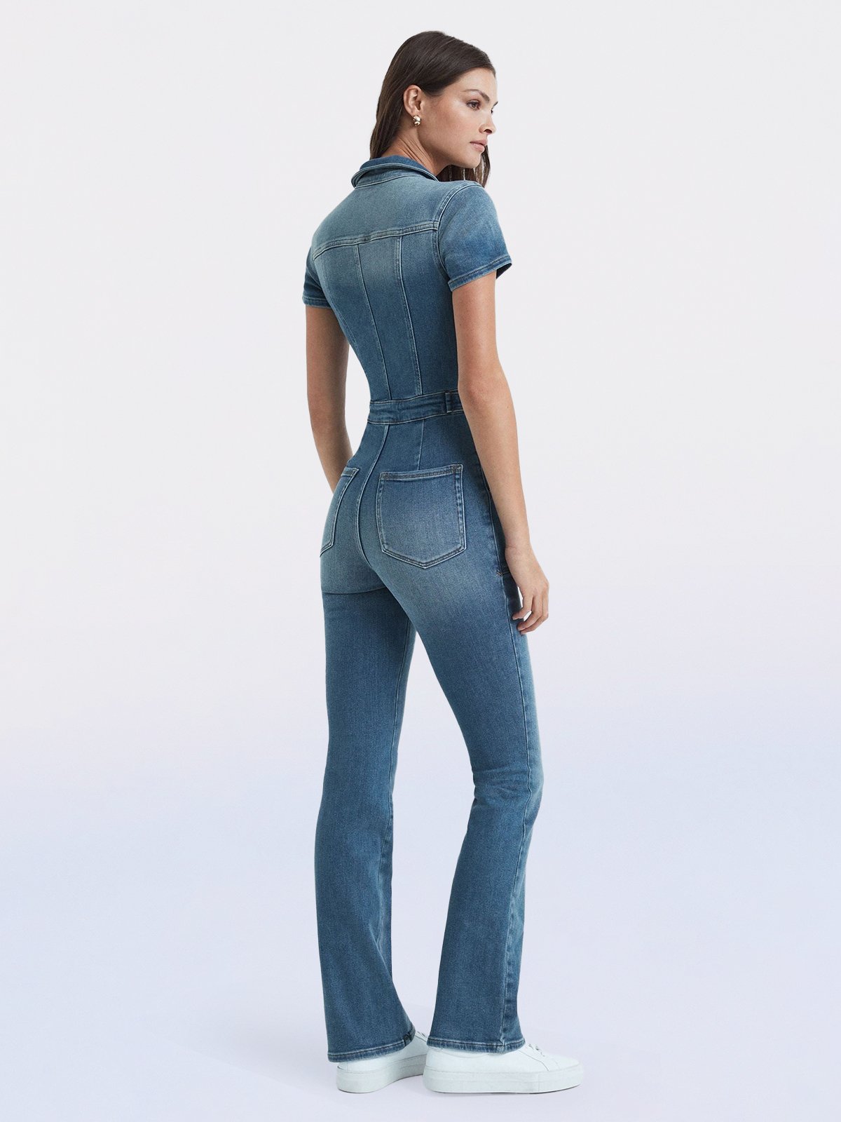 48% OFF Skinny Bootcut Denim Jumpsuit(Buy 2 Free Shipping)