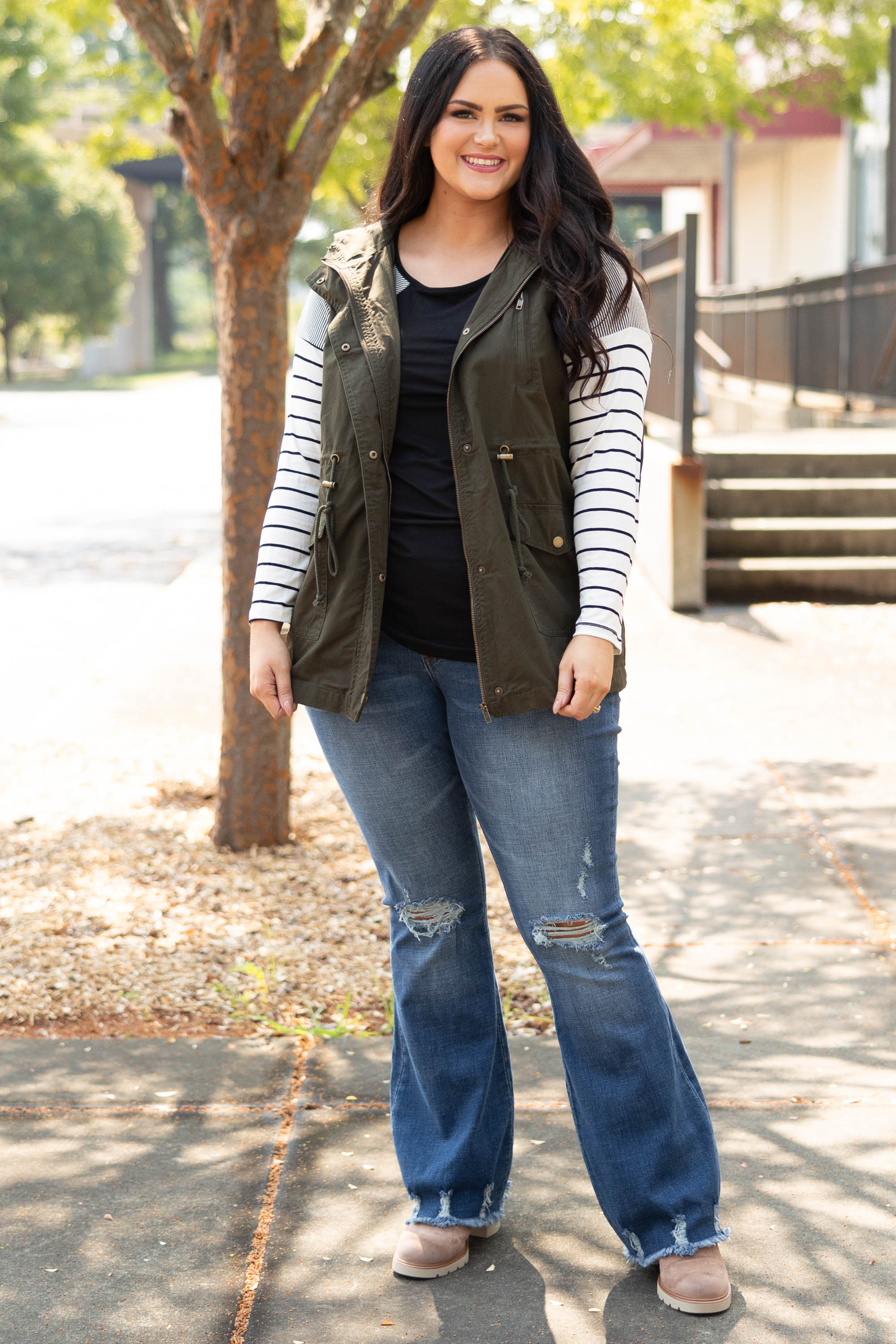 So Carefree Vest. Dark Olive