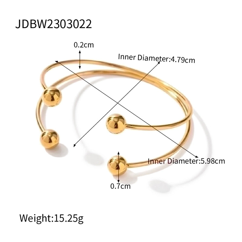 Casual Classic Style Geometric 304 Stainless Steel Plating Rings Earrings Necklace