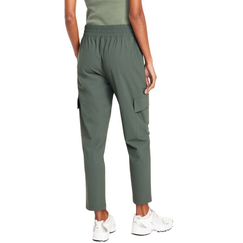 High Rise Sleek Tech Cargo Ankle Pants