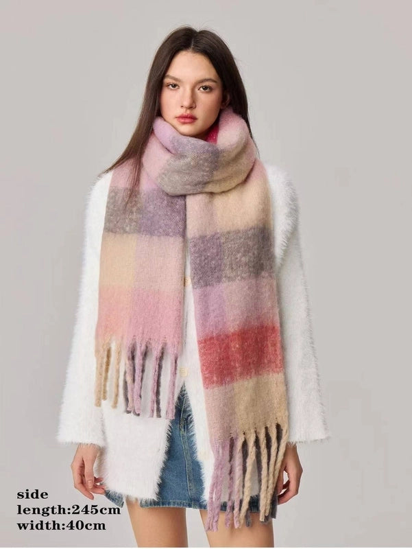 Women's Sexy Romantic Plaid Polyester Scarf