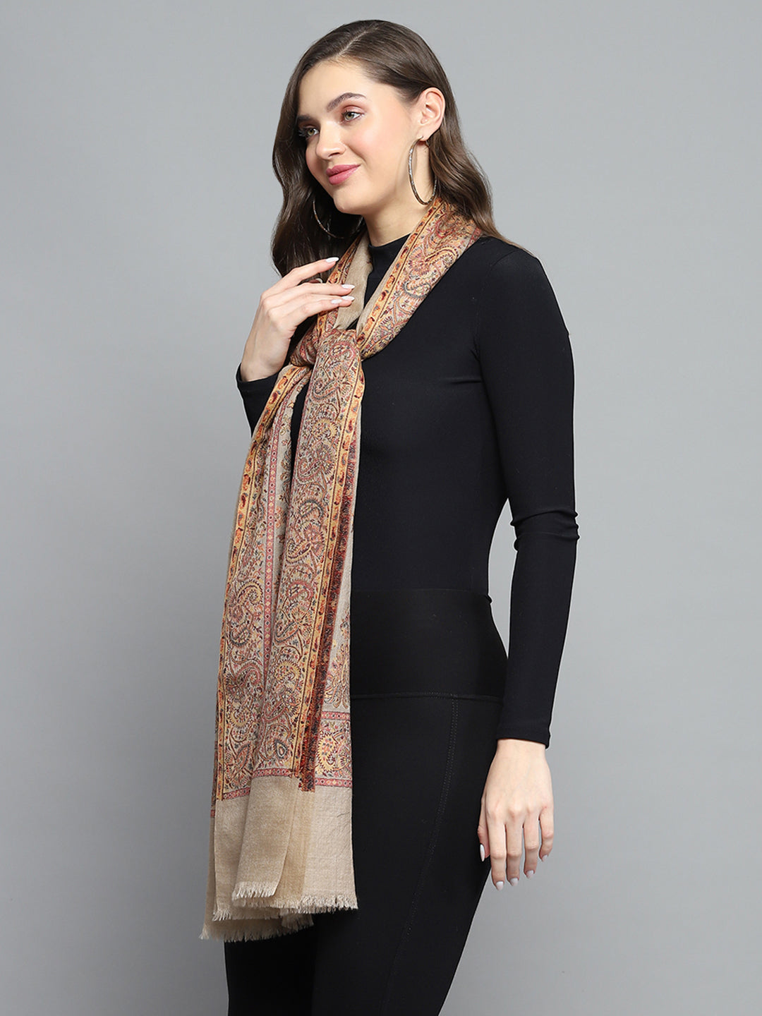 Women Multicolor Self Design Stole