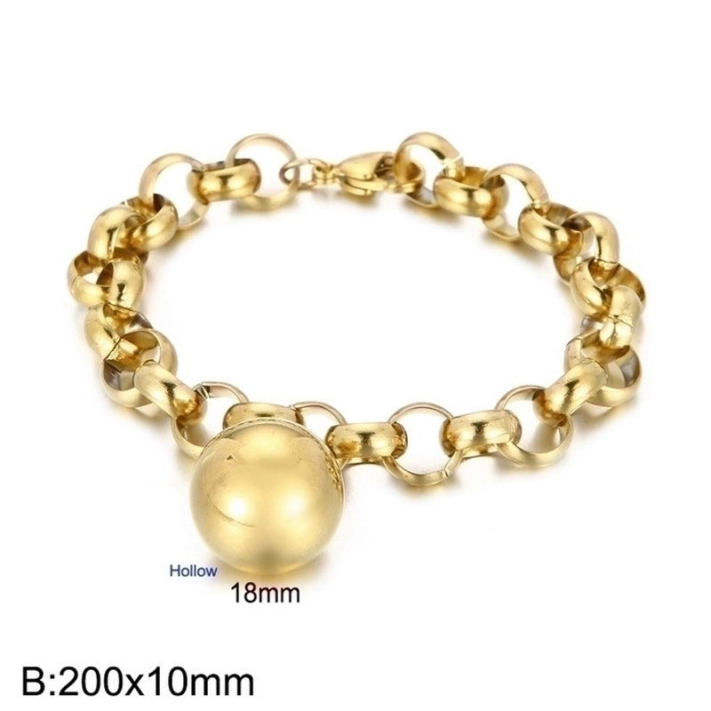 Hip-hop Geometric Stainless Steel Plating Bracelets Necklace