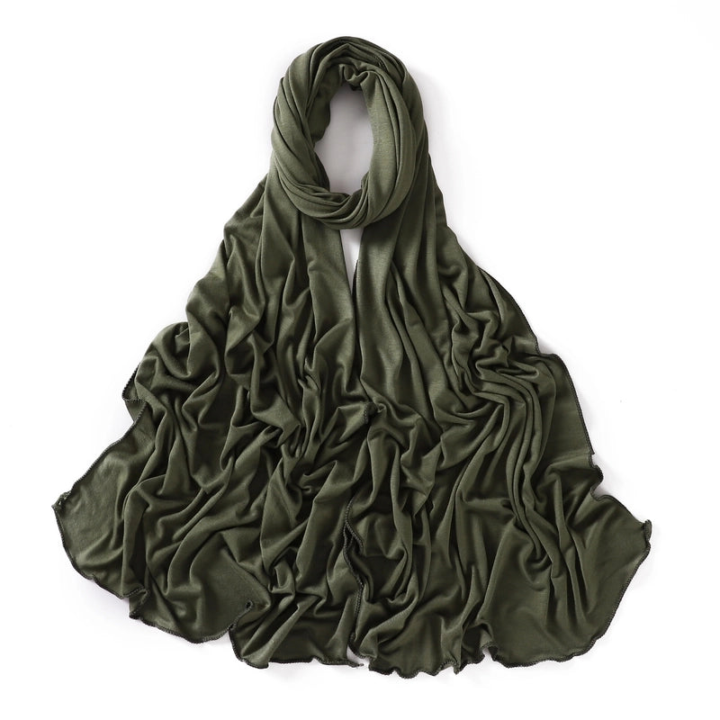 56 Color Optional Jersey Solid Color Mercerized Cotton Scarf Modal Long Scarf Jersey Cover Head Turban