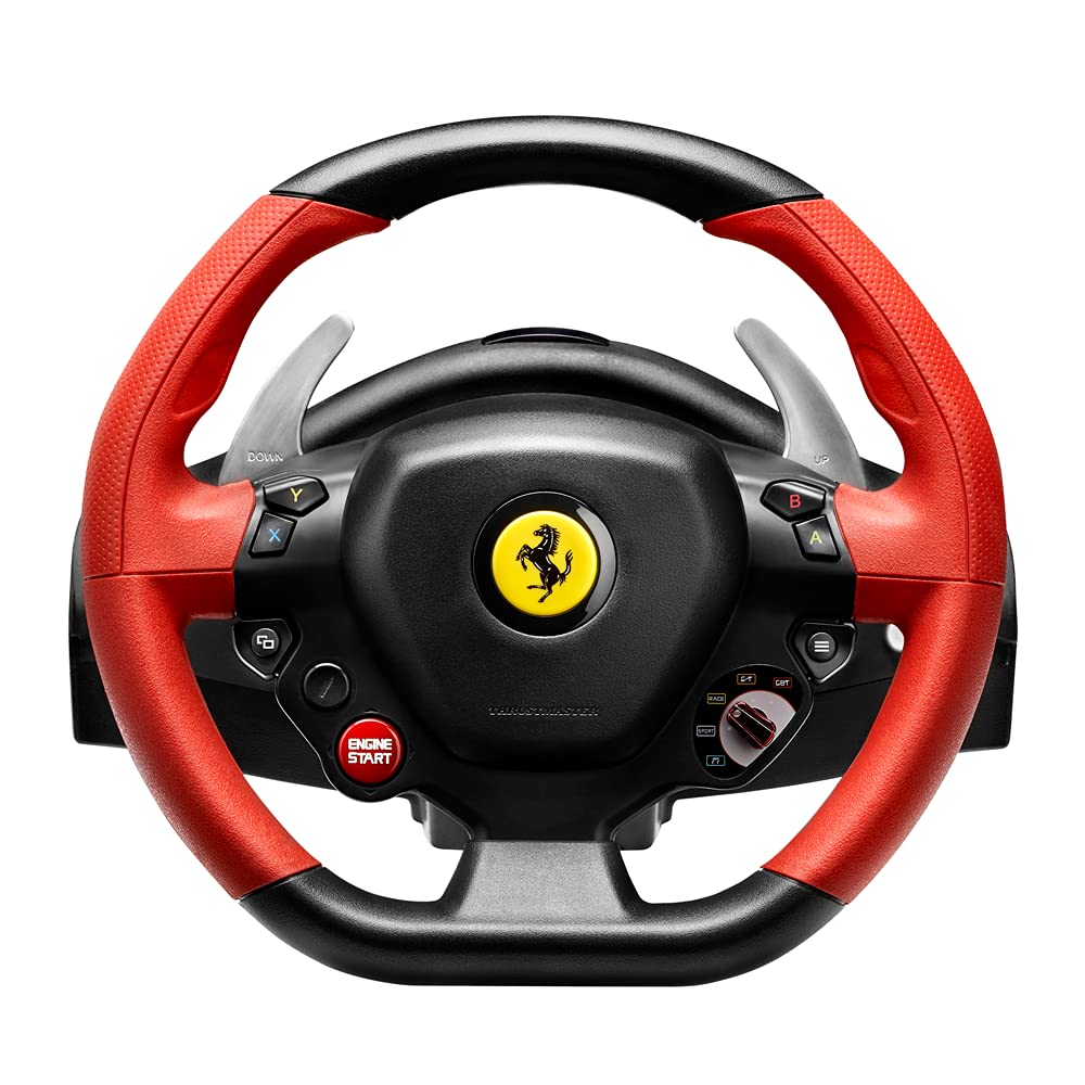 Thrustmaster Ferrari 458 Spider Racing Wheel, Disfruta de una experiencia de carrera realista e inmersiva en Xbox One con el volante de carreras oficial Ferrari (XBOX Series X/S, One) - Standard Edition