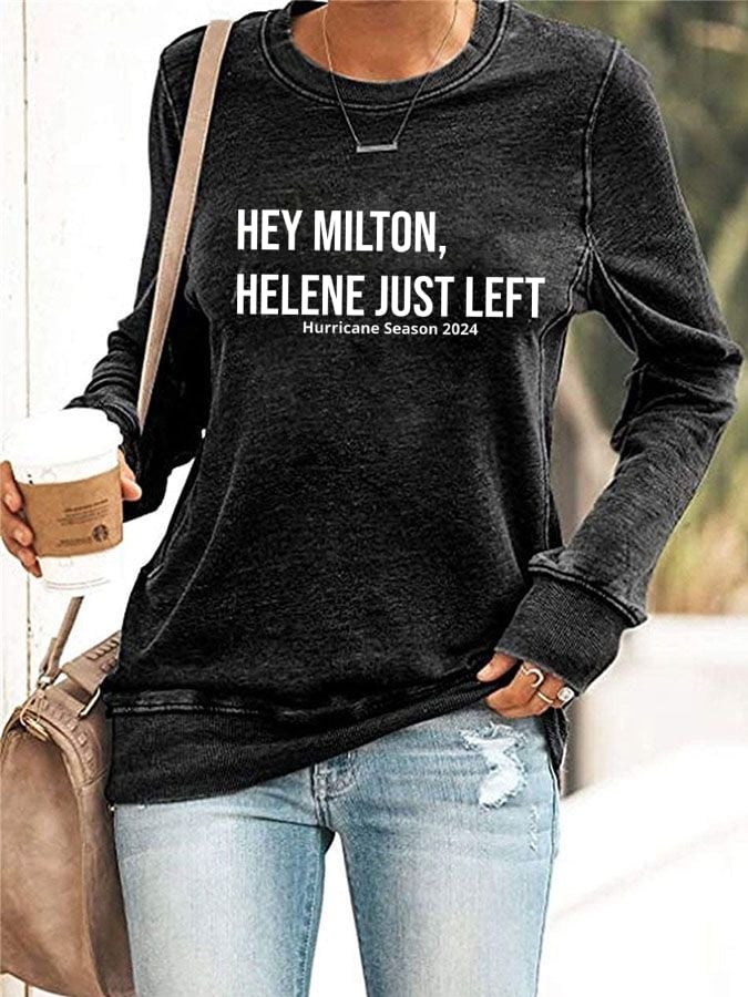 Women's Helene Milton Hurricane Season 2024 Florida Hurricane Sweatshirt