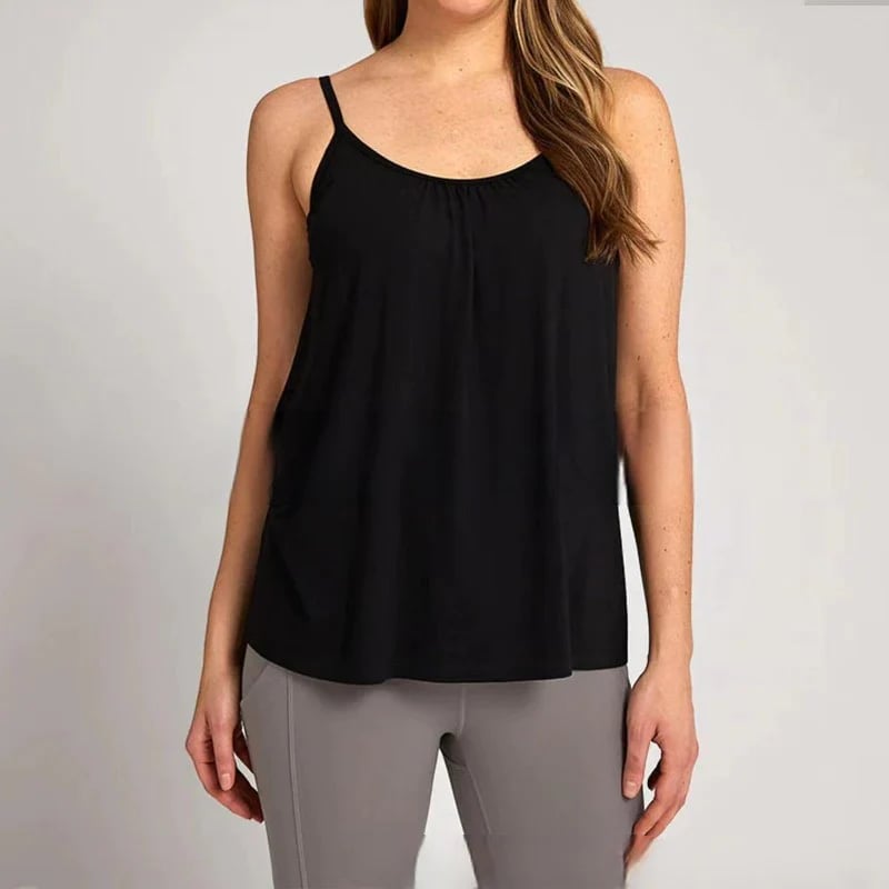 Loose-fitting Tank Top With Built-in Bra