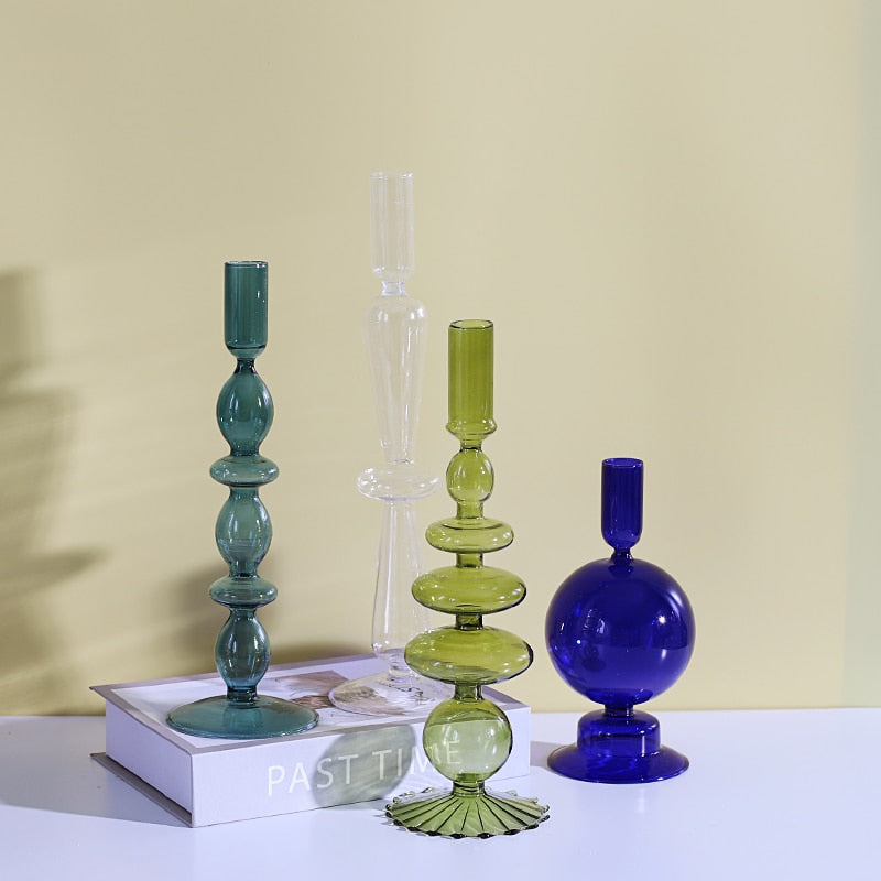 Glass Candle Holders