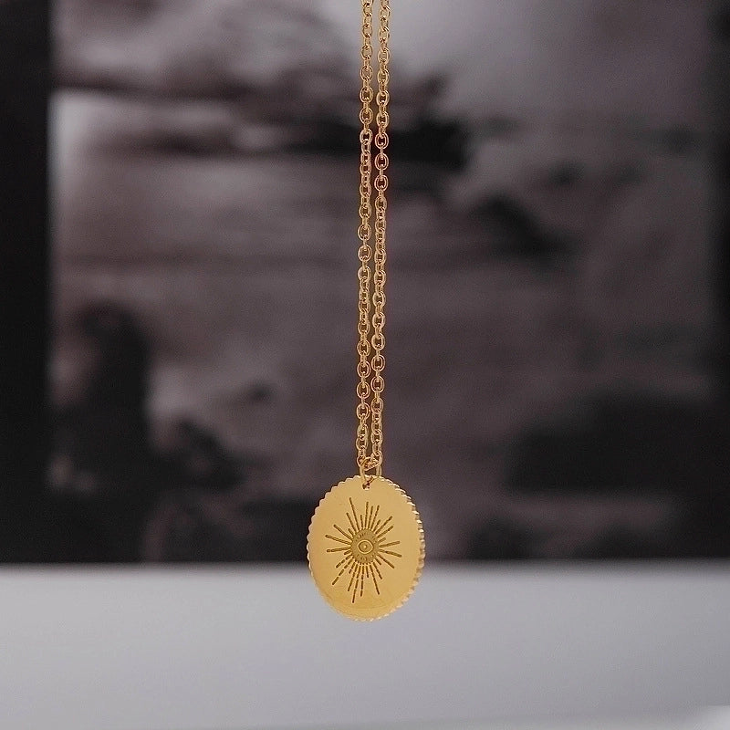 Minimalist Geometric 304 Stainless Steel 18K Gold Plated Plating Necklace