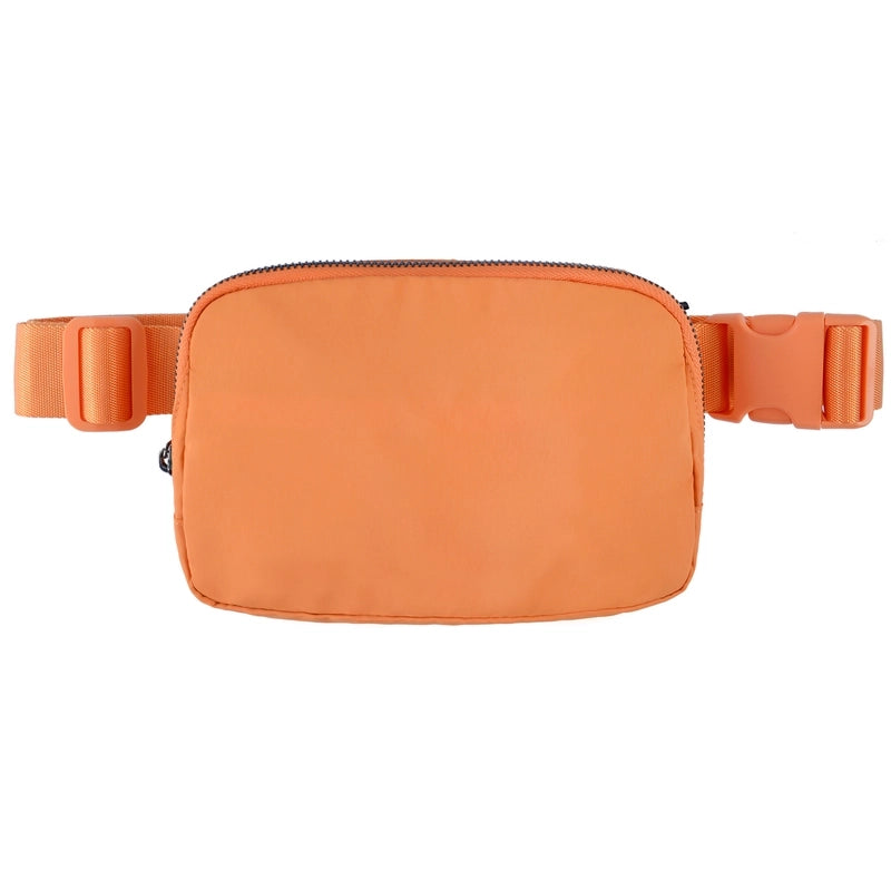 Women's Sports Solid Color Nylon Waist Bags