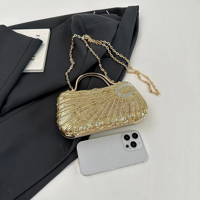 Women's Small PVC Animal Solid Color Elegant Square Lock Clasp Evening Bag