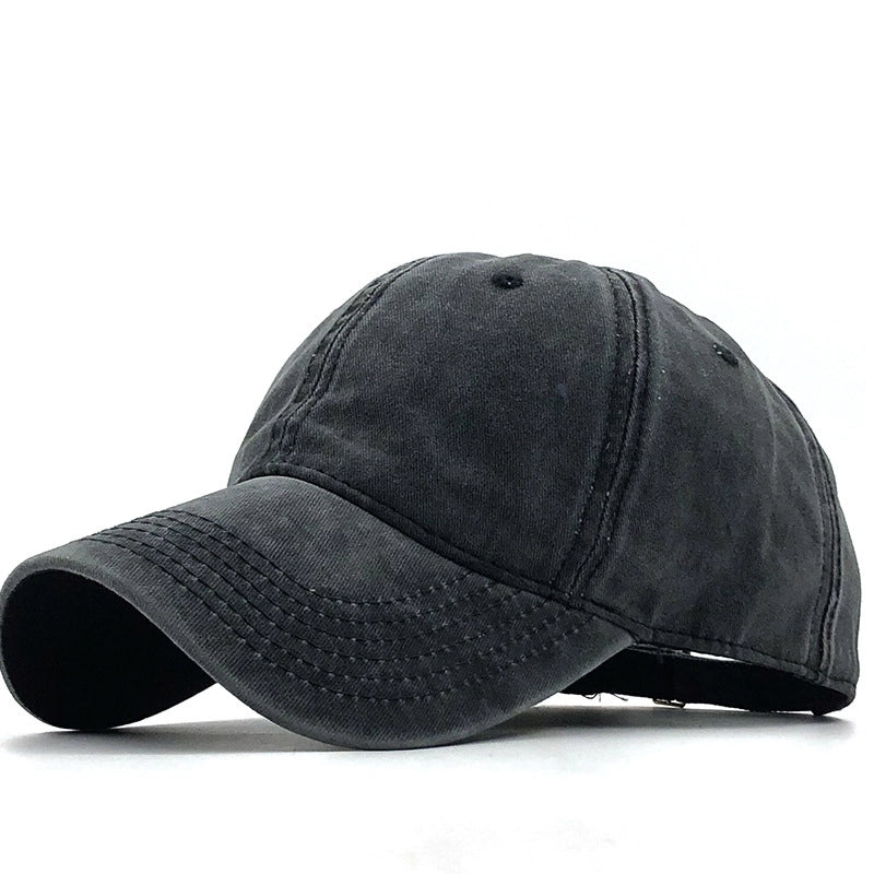 Korean Washed Cotton Distressed Baseball Hat