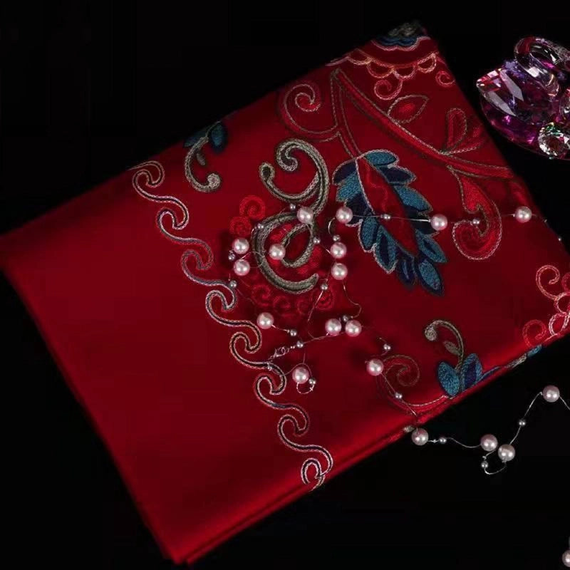 Women's Minimalist Flower Imitation Cashmere Embroidery Scarf