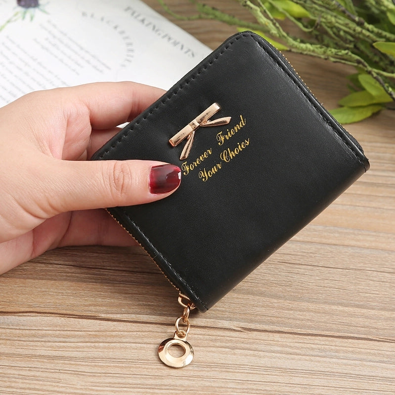 Korean Bow Coin Purse Wallet Candy Color Coin Bag