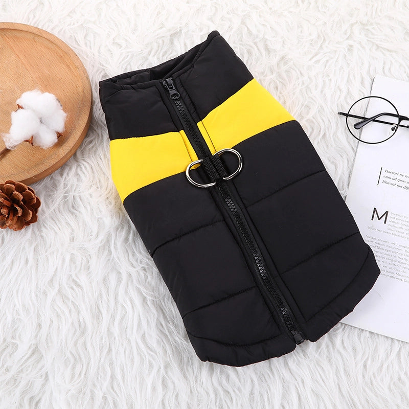 Autumn And Winter Pet Ski Clothing Dog Outdoor Cotton Clothes Vest Breathable Pet Products Dog Cotton Clothes