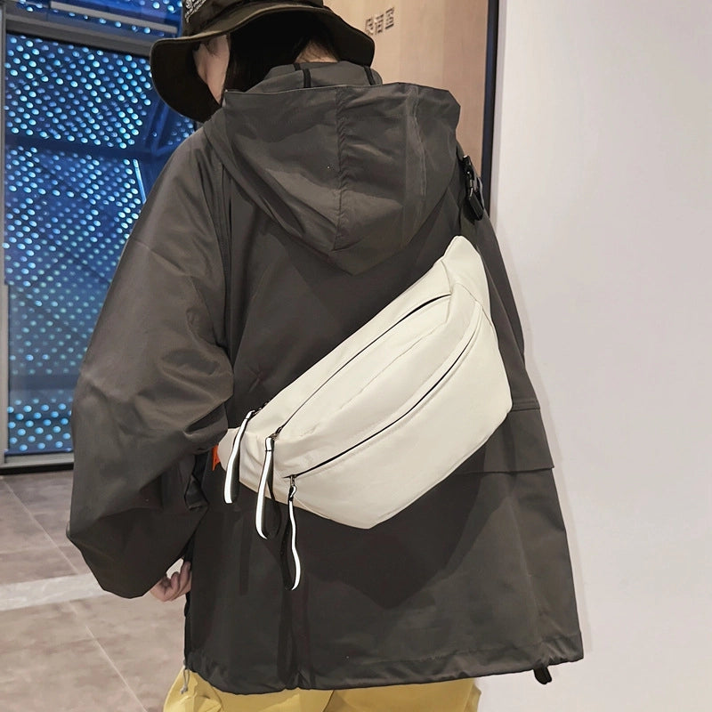 New Personalized Reflective Chest Bag Men's Trendy Cool Street Mobile Phone Waist Bag Girl Sports Outdoor Crossbody Shoulder Bag